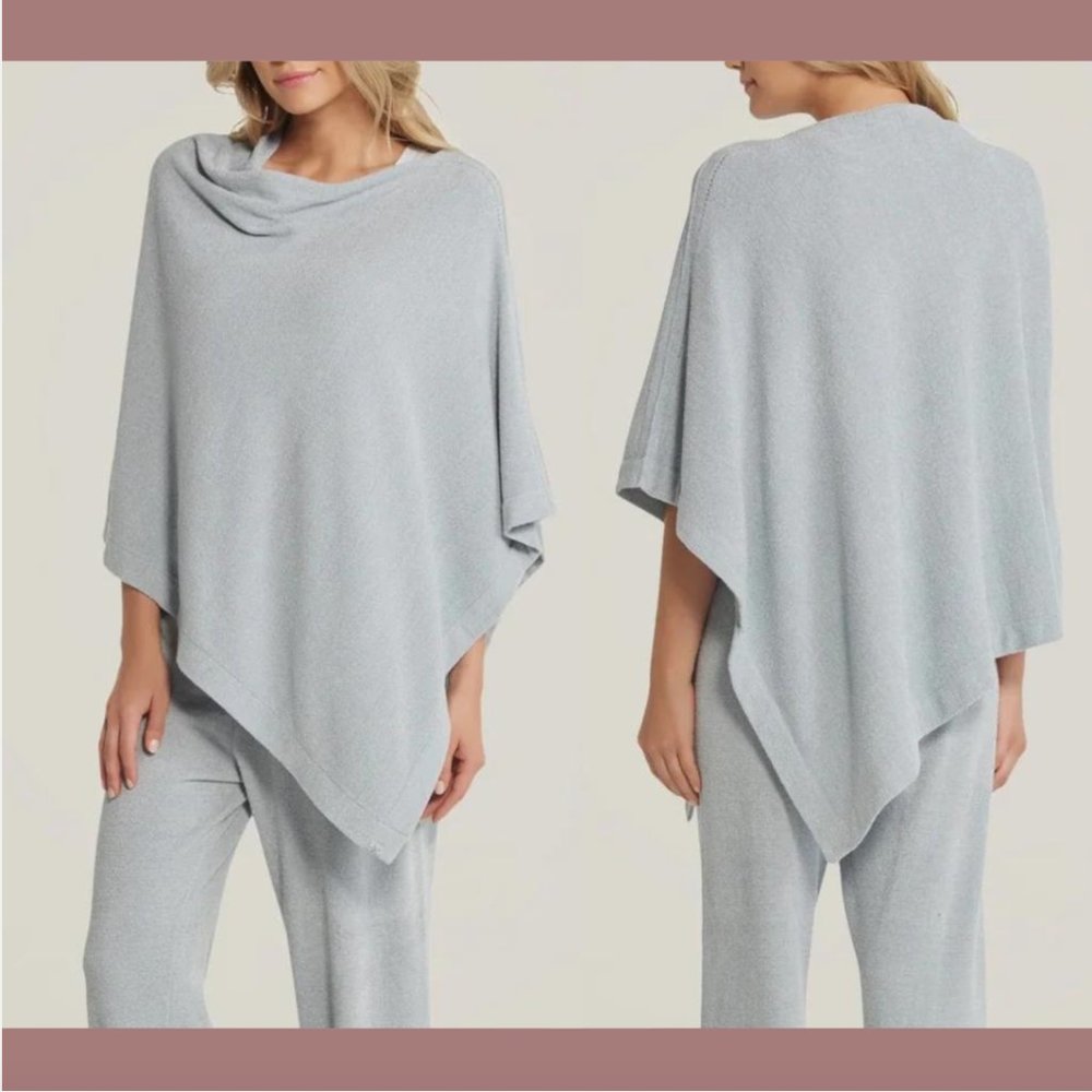 NWD $99 Barefoot Dreams Cozychic Ultra Lite Poncho Blue Water [ One Size ] #6149